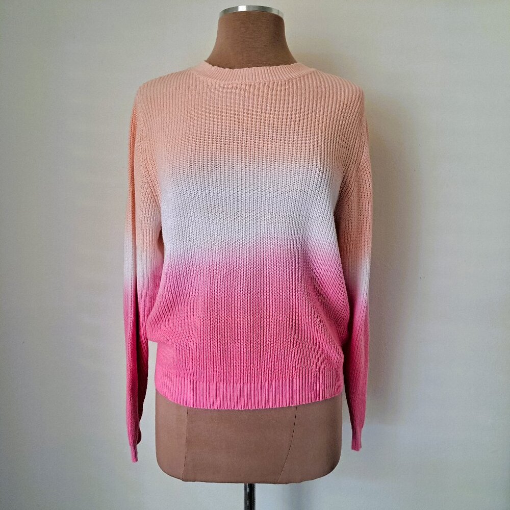 Idem Ditto Women's Sweater Long Sleeve Pink/White Size S/M